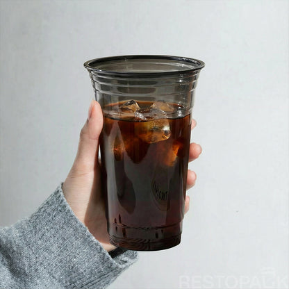 PET Black Cold Drink Coffee Cups