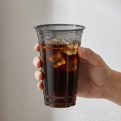 PET Black Cold Drink Coffee Cups