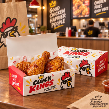 Custom Printed Fried Chicken Boxes