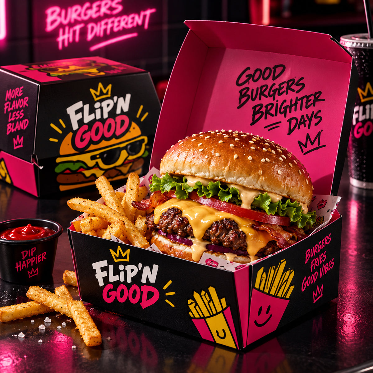 Custom Branded Burger Takeout Boxes