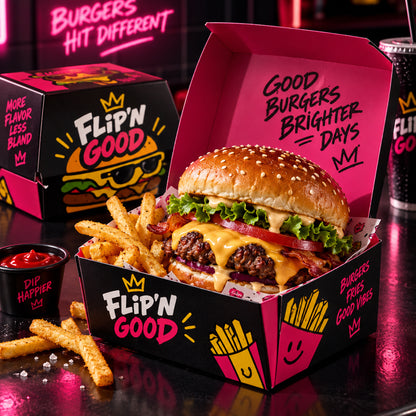Custom Branded Burger Takeout Boxes