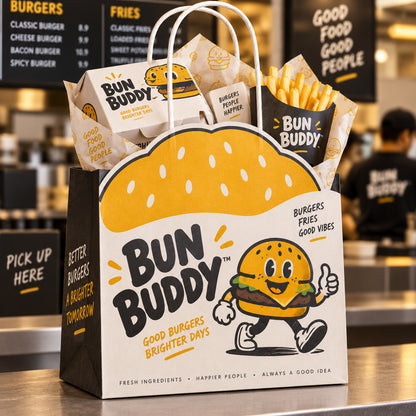 Custom Shaped Die-Cut Paper Shopping Bags