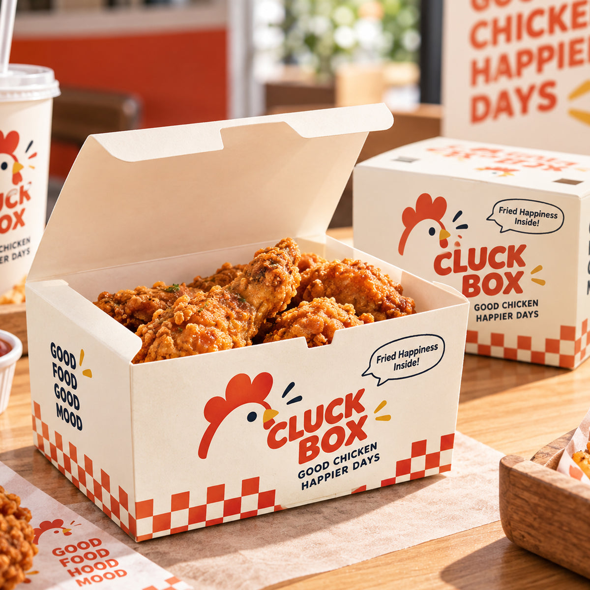 Custom Printed Fried Chicken Boxes