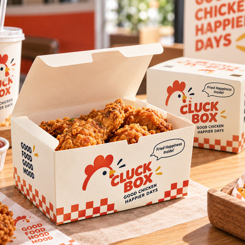 Custom Printed Fried Chicken Boxes