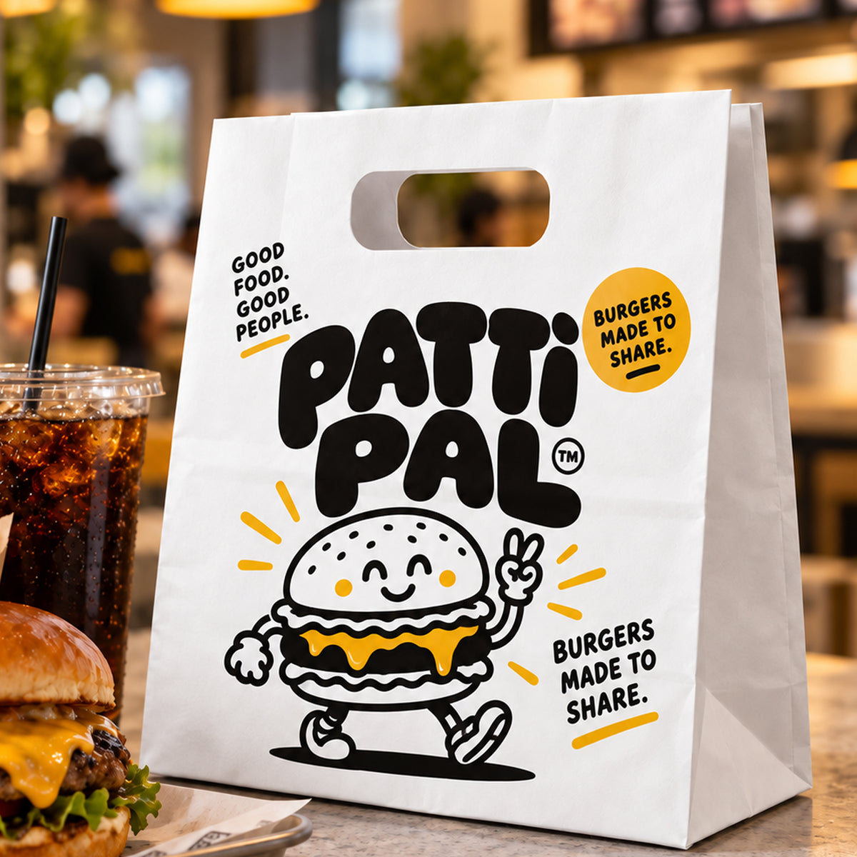 Custom Kraft Die-Cut Handle Paper Bags