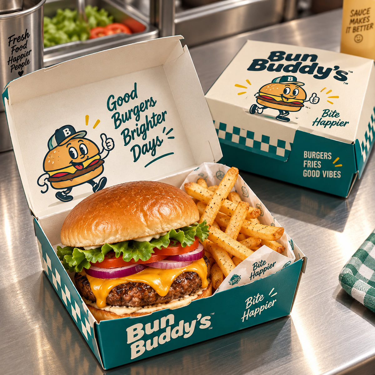 Custom Branded Burger Takeout Boxes