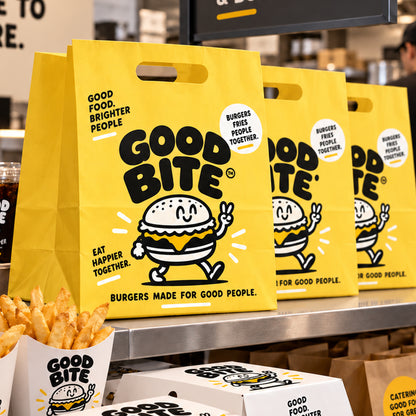 Custom Kraft Die-Cut Handle Paper Bags