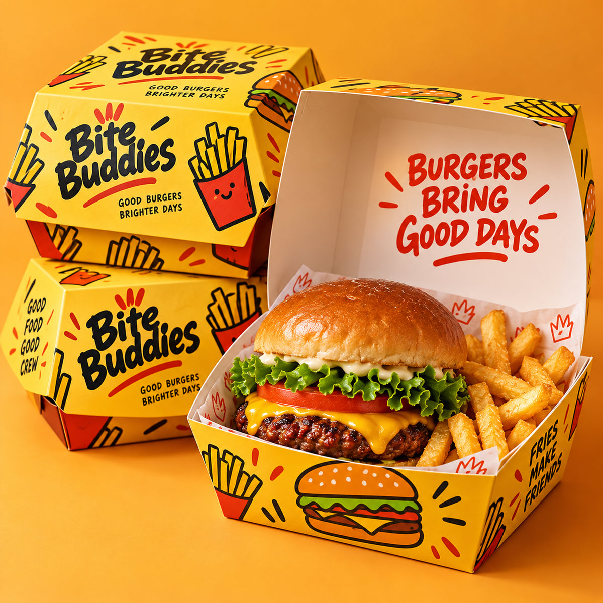 Custom Branded Burger Takeout Boxes