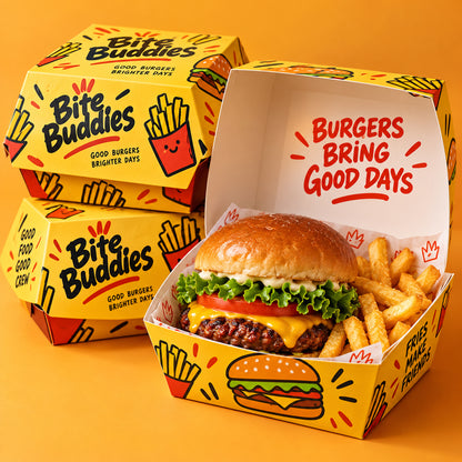 Custom Branded Burger Takeout Boxes