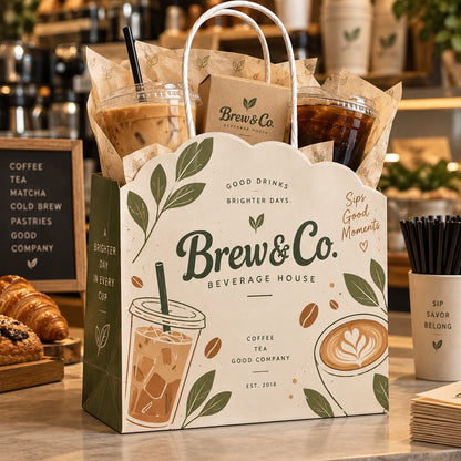 Custom Shaped Die-Cut Paper Shopping Bags