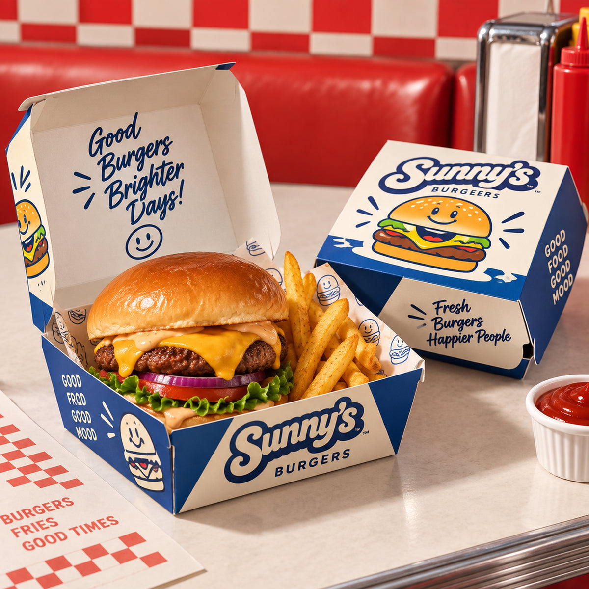 Custom Branded Burger Takeout Boxes