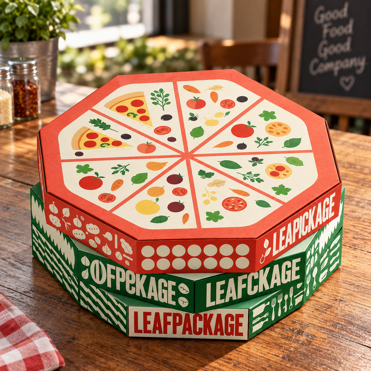 Custom Octagon Pizza Boxes