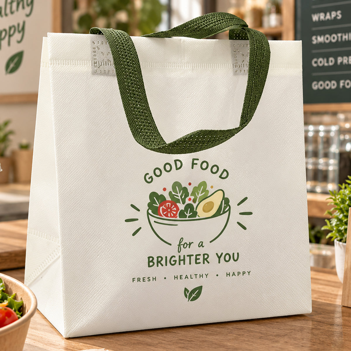 Custom Printed Reusable Waterproof Tote Bags
