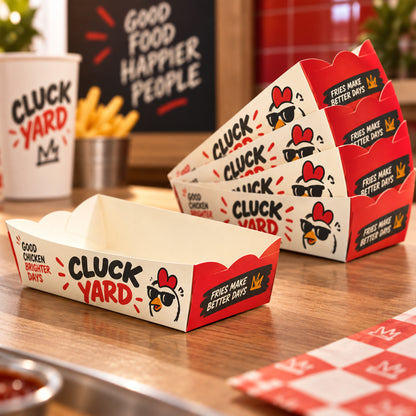 Custom Printed Paper Food Trays