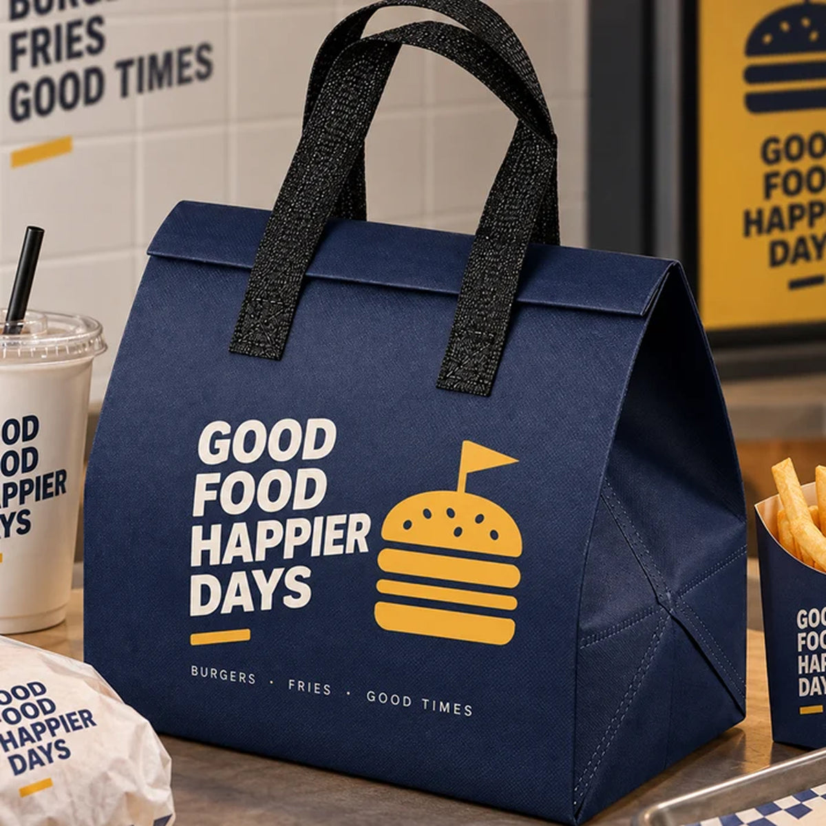 Custom Printed Insulated Food Delivery Bags
