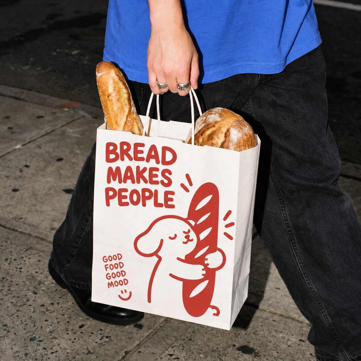Custom Printed Kraft Paper Takeout Bags with Handles