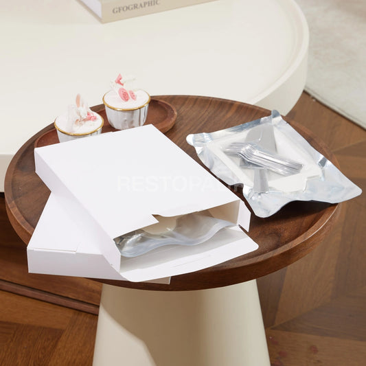 Stainless Steel Cake Cutlery Set – 10 Forks, 10 Plates & Knife