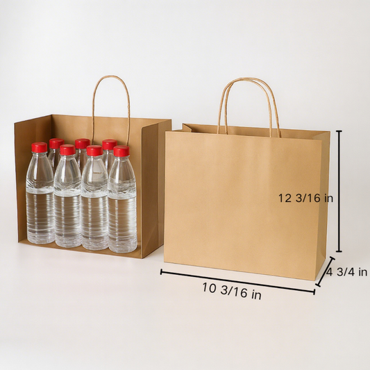 Tall Brown Kraft Paper Bag with Handles