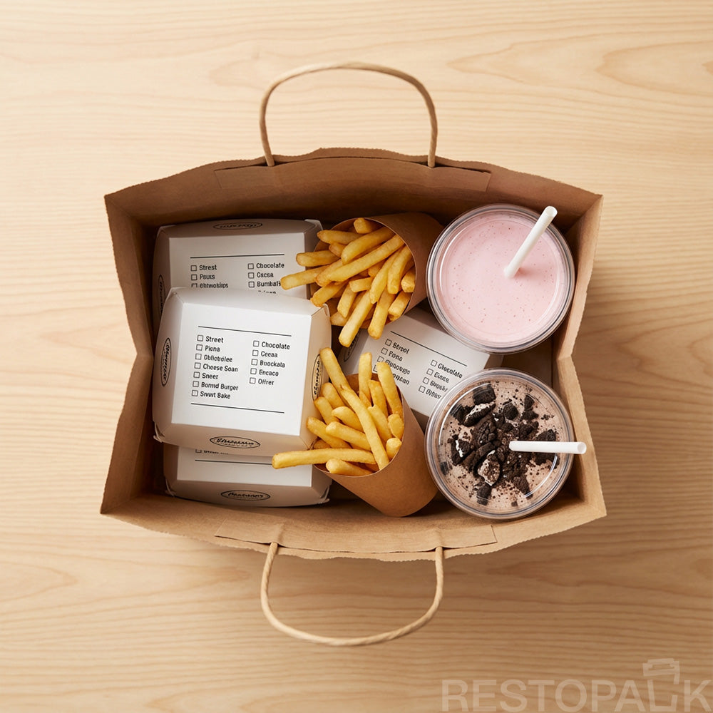 8 1/4" × 4 5/16" × 10 5/8" Tall Brown Kraft Paper Bag with Handles