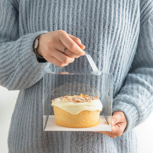 Transparent 2-Inch Handheld Cake Box – Clear & Durable Packaging