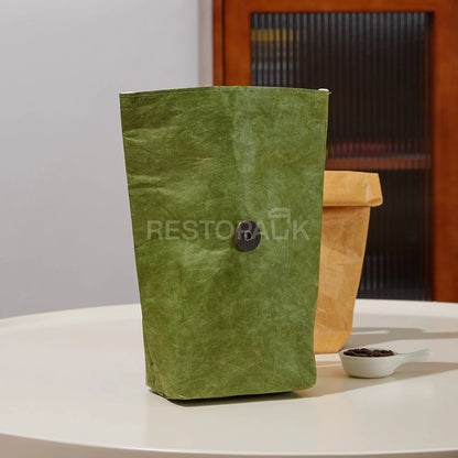 5 5/16" × 3 15/16" × 7 1/2" Tyvek Paper Tote Bag with Handles