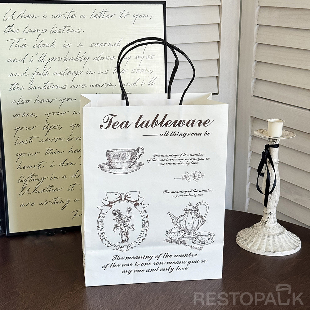 Vintage Handle Kraft Paper Bakery Bags