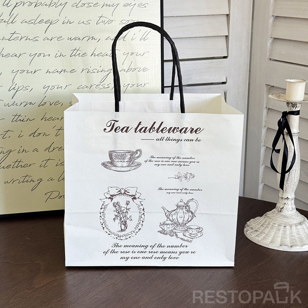 Vintage Handle Kraft Paper Bakery Bags