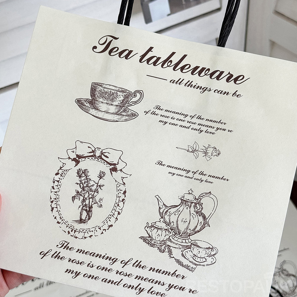 Vintage Handle Kraft Paper Bakery Bags