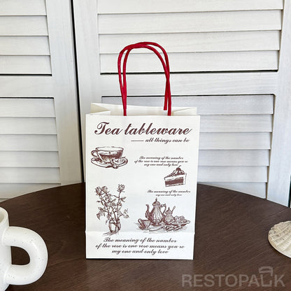 Vintage Handle Kraft Paper Bakery Bags