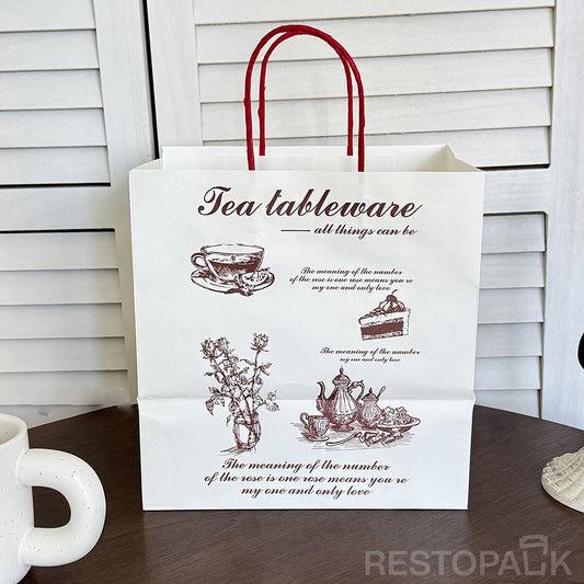 Vintage Handle Kraft Paper Bakery Bags