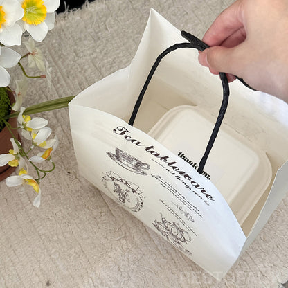 Vintage Handle Kraft Paper Bakery Bags