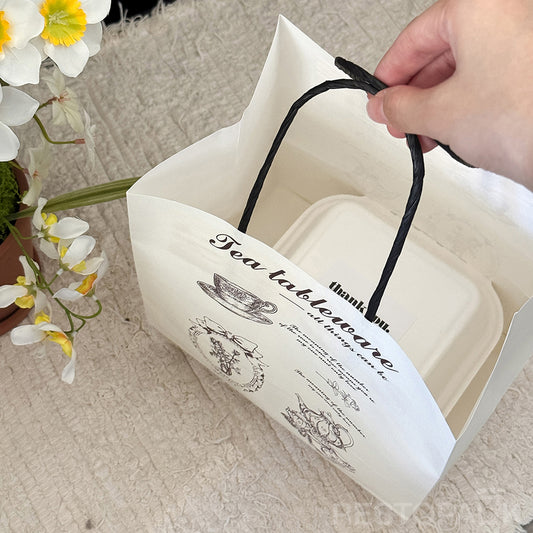 Vintage Handle Kraft Paper Bakery Bags