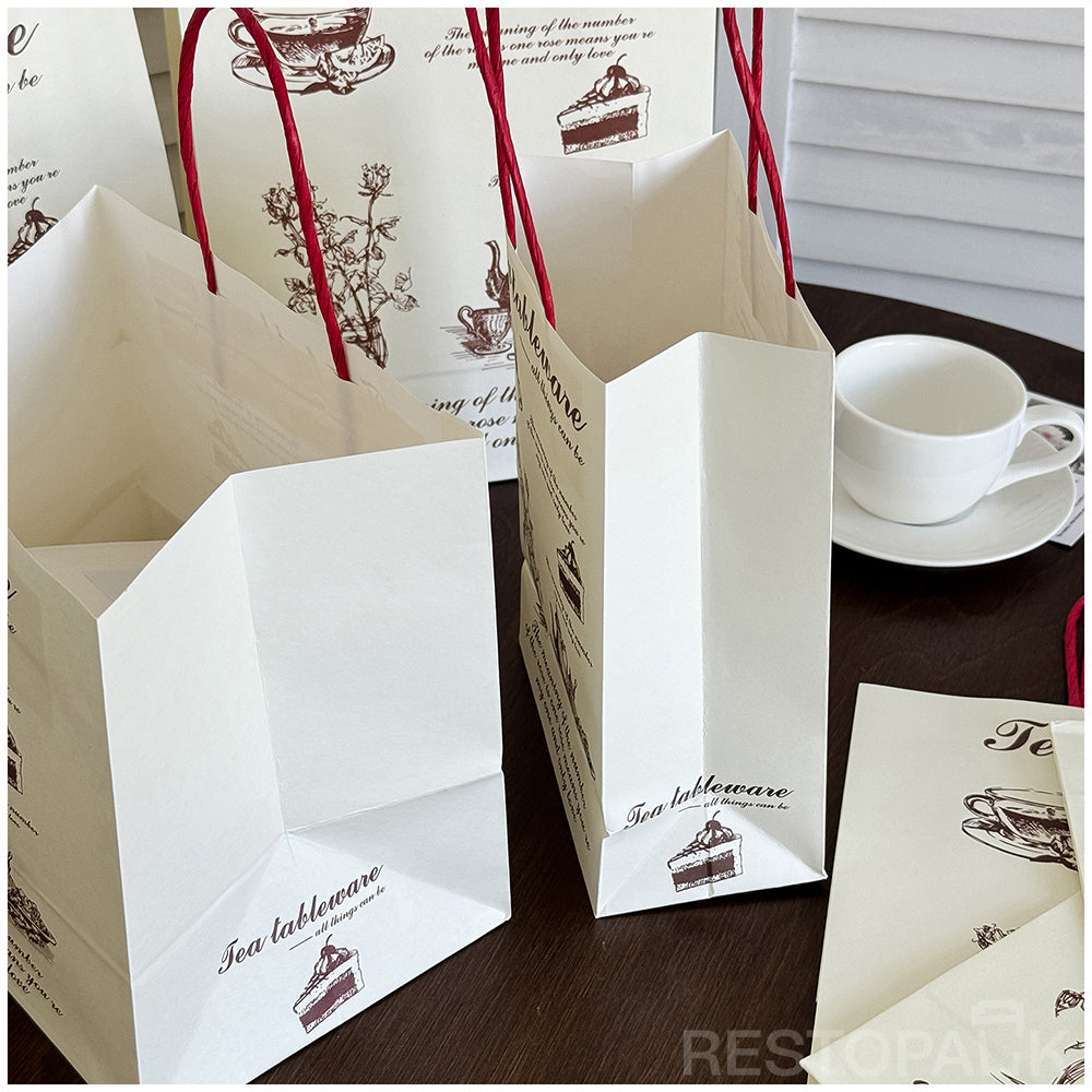 Vintage Handle Kraft Paper Bakery Bags