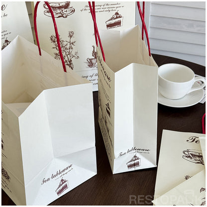 Vintage Handle Kraft Paper Bakery Bags