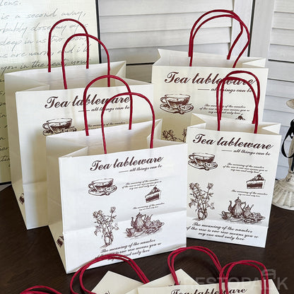 Vintage Handle Kraft Paper Bakery Bags