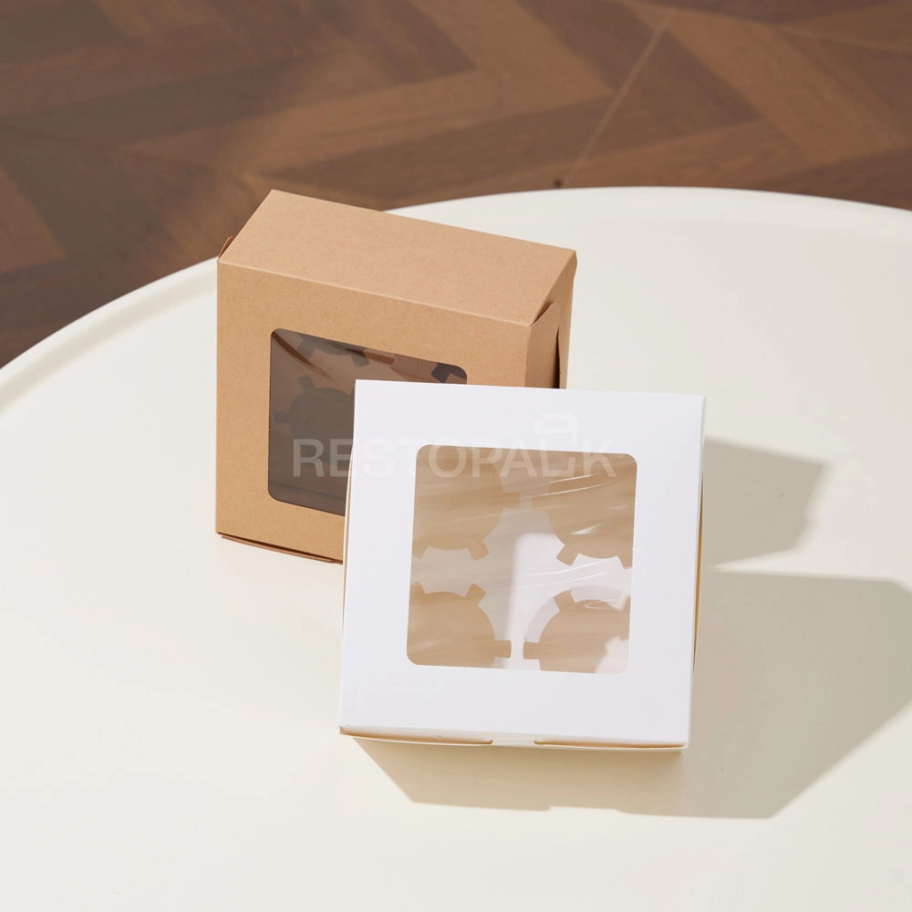 Window Cupcake / Muffin Box with Slot Insert (4/6/12 Cup)