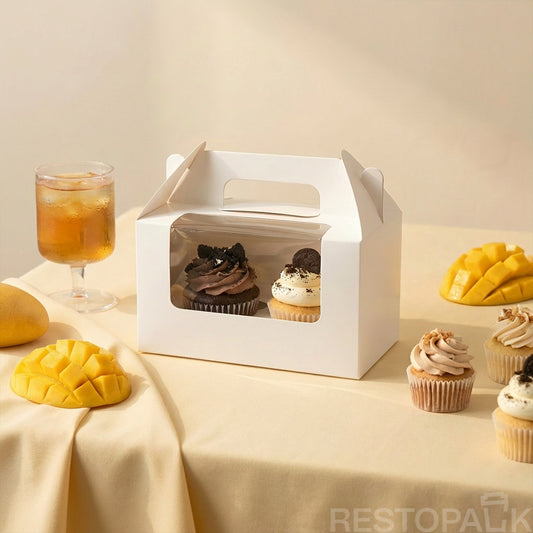 Window Takeout Boxes with Handles (2/6 Slots)