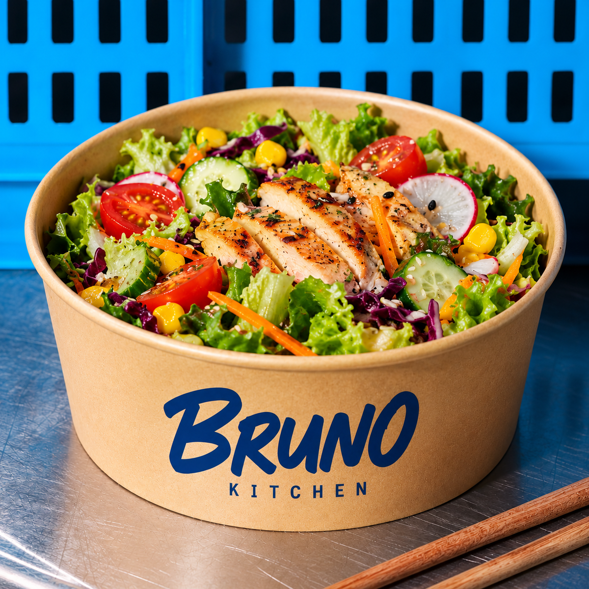 Custom Printed Salad Bowls With Lids Disposable Food Containers