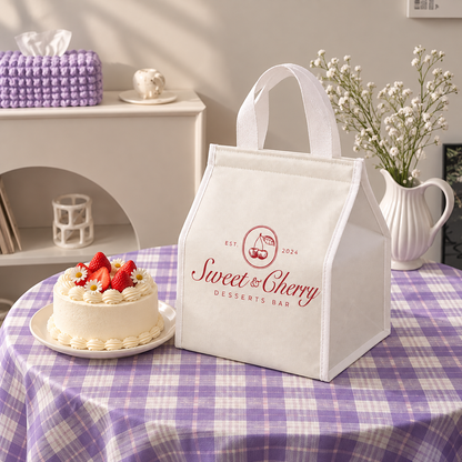 Custom Thickened Insulated Cake Bag with Hook and Loop