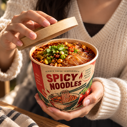 Custom Logo Paper Buckets With Lids Disposable Printed Food Containers For Restaurant Takeout