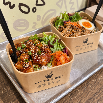 Custom Square Kraft Paper Food Bowls With Lids