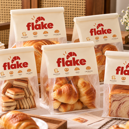 Custom Paper Bakery Bags with Window