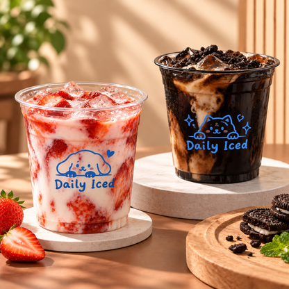 Custom 18oz Printed PET Plastic Fat Cup