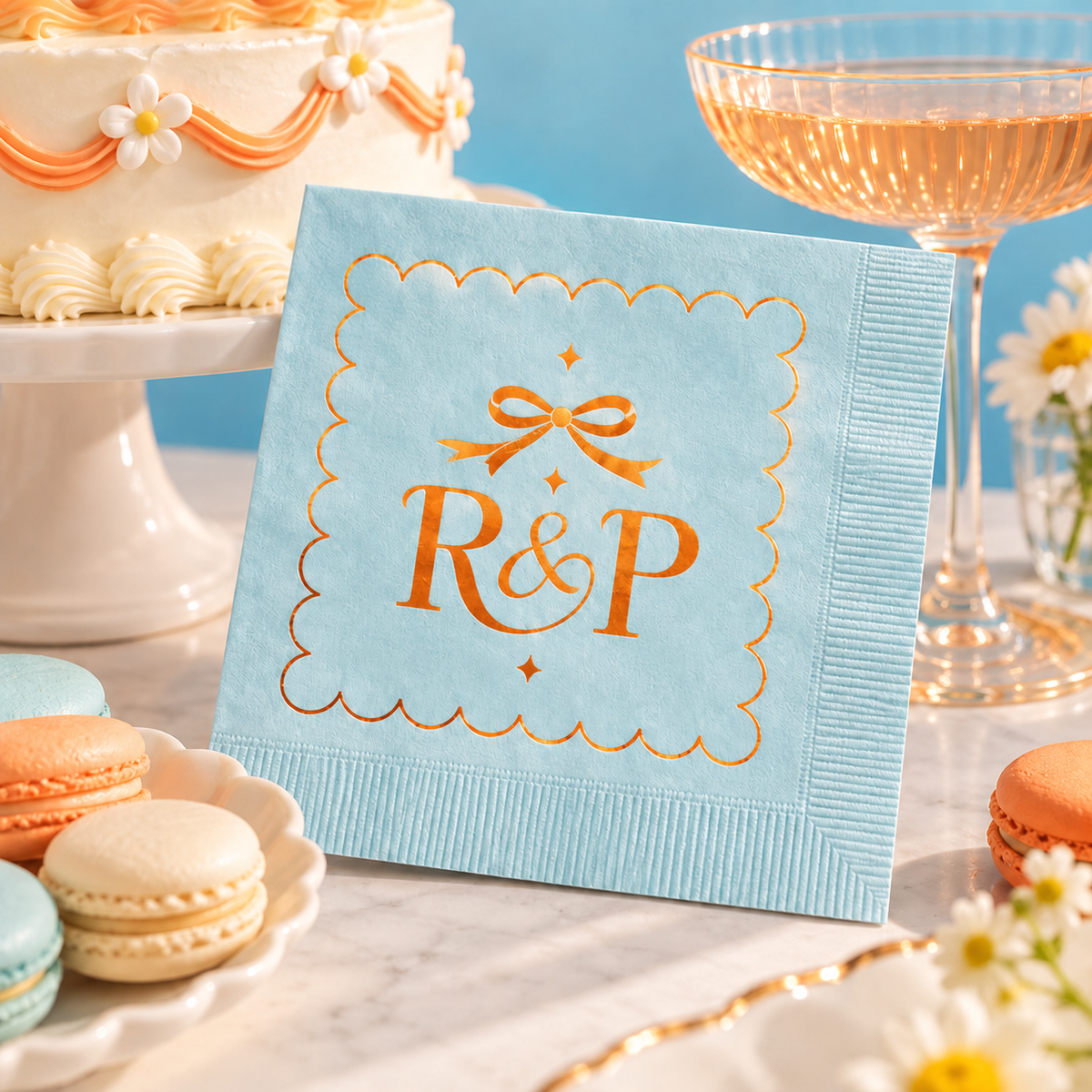 Custom Foil Stamped Napkins