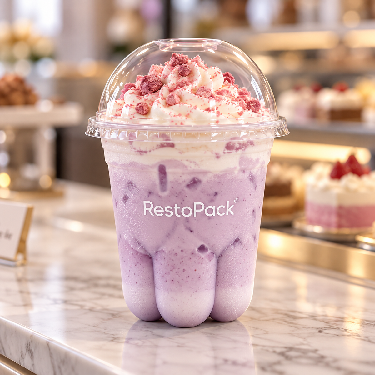 Custom Petal Bottom PET Cold Cups