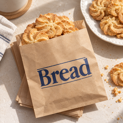 Custom Kraft Paper Bakery Bags for Cookies