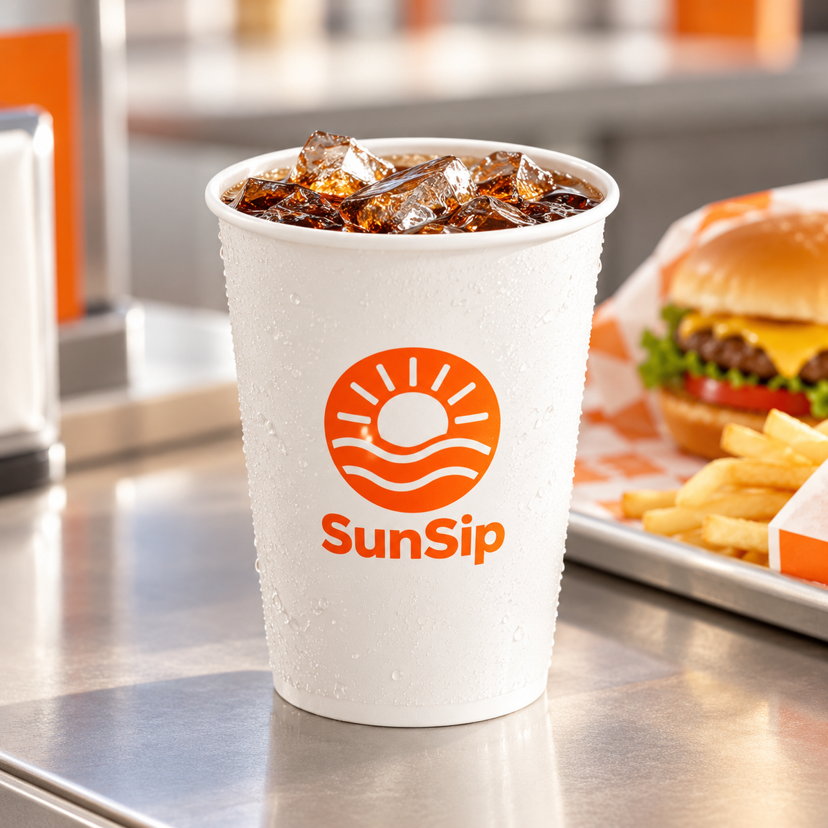 Custom Double-Coated Cold Drink Paper Cups with Lids