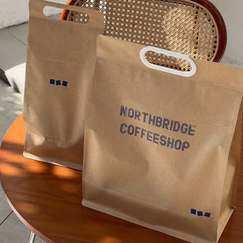Custom Kraft Paper Takeaway Bags with Handle
