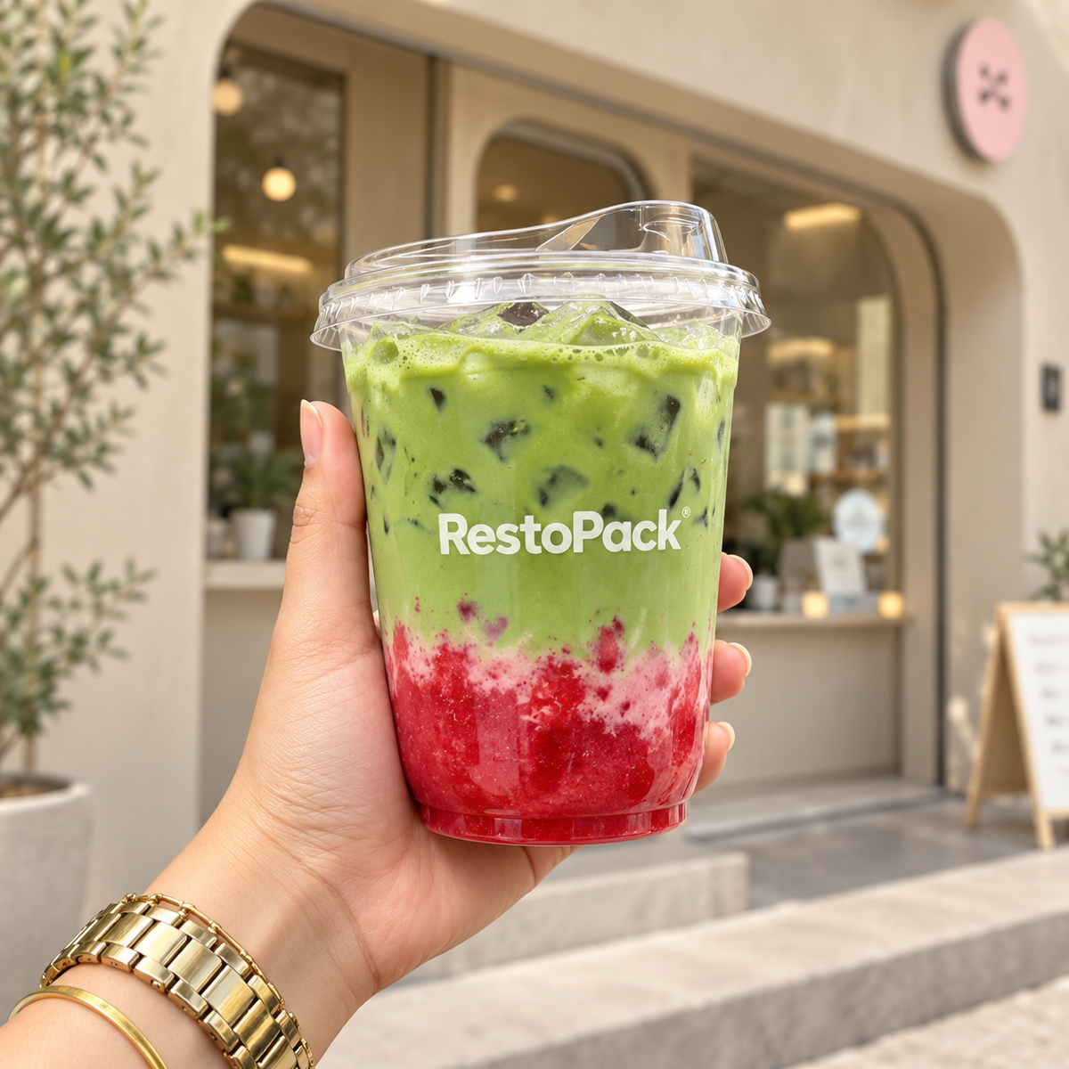 Custom Print Clear PET Plastic Cups with Logo – 98mm Rim