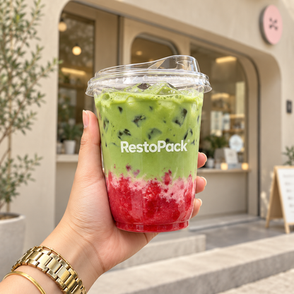 Custom Print Clear PET Plastic Cups with Logo – 98mm Rim